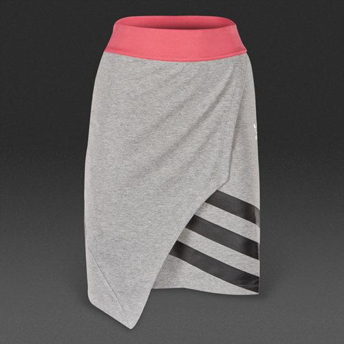Adidas Originals Couture Skirt Medium Grey Heather / Lush Pink / Black for Women